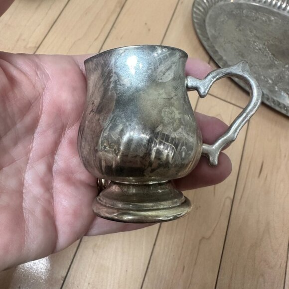 GODINGER SILVER ART Vintage Silverplate Miniature Tea Set with Tray - Picture 7 of 16